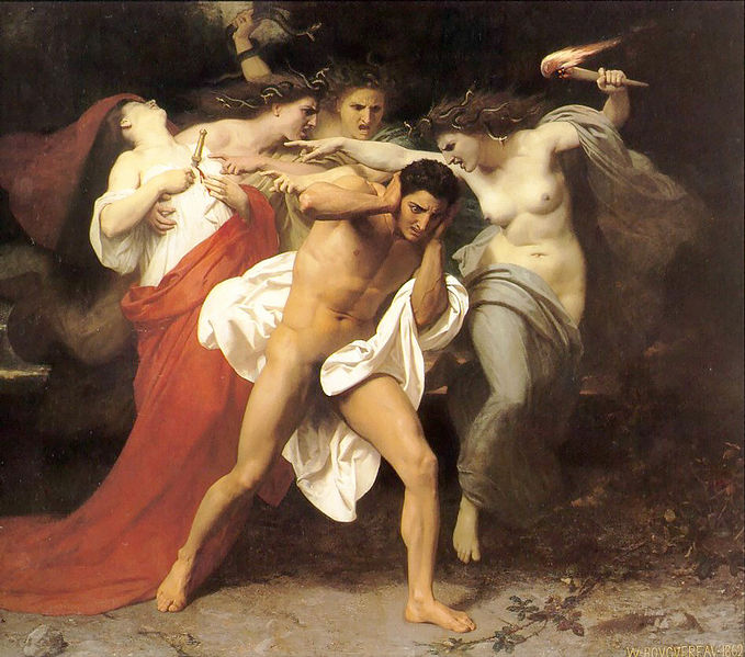 William-Adolphe_BouguereauTheRemorse_of_Orestes_1862.