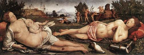 Venere Marte e Cupido, Piero di Cosimo 1490-ca