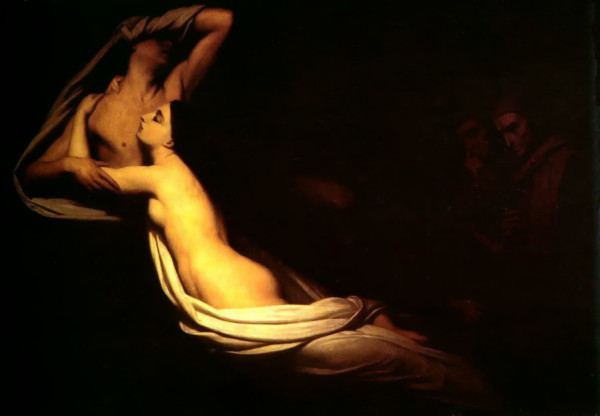 Scheffer, I fantasmi di Paolo e Francesca appaiono a Dante e a Virgilio, 1835